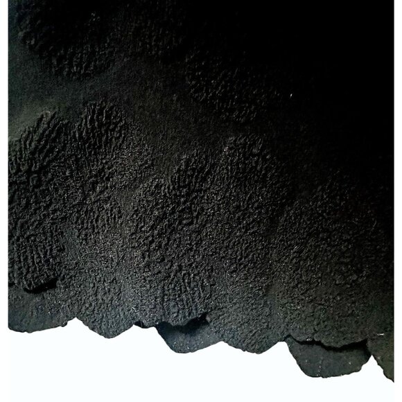 D. Exterior Made In Italy Scallop Trim Jacquard Small Black Tunic Whimsigoth - Picture 9 of 16